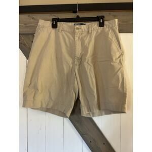 POLO Ralph Lauren Men's 36 Relaxed Fit Flat Front 9" Khaki Brown Chino Shorts